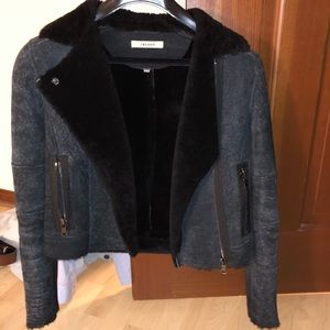 Jbrand Lana lamb suede motorcycle jacket
